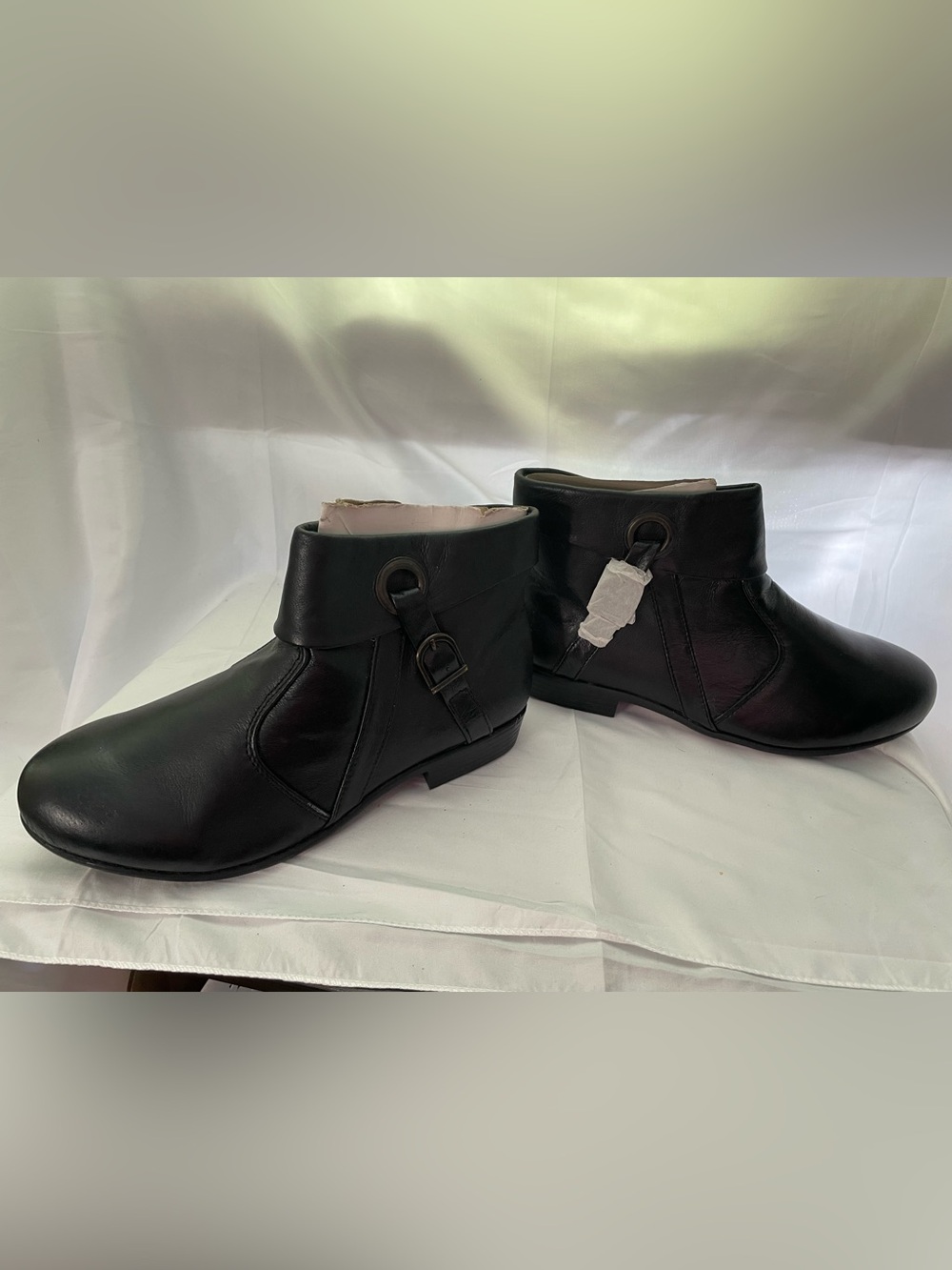 Women’s Black Leather Booties comfortview